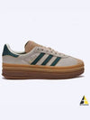 Women's Gazelle Bold Low Top Sneakers Cream White Green - ADIDAS - BALAAN 2