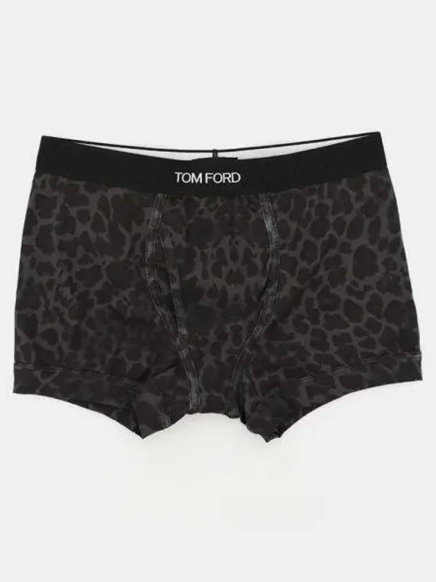 Men's Leopard Cotton Boxer Briefs Ink - TOM FORD - BALAAN 2