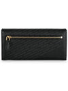 Saffiano Triangular Logo Flap Long Wallet Black - PRADA - BALAAN 4