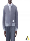 Fleece Stripe Wool Bomber Jacket Light Grey - THOM BROWNE - BALAAN 2