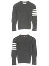 Women's 4 Bar Classic Cashmere Pullover Knit Top Grey - THOM BROWNE - BALAAN 6