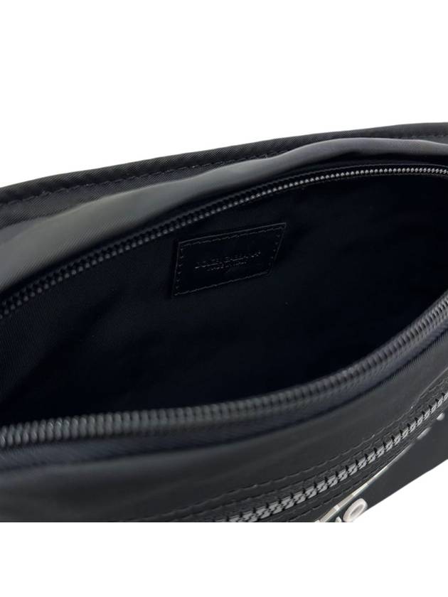 Logo Rubberized Nylon Small Belt Bag Black - DOLCE&GABBANA - BALAAN 6