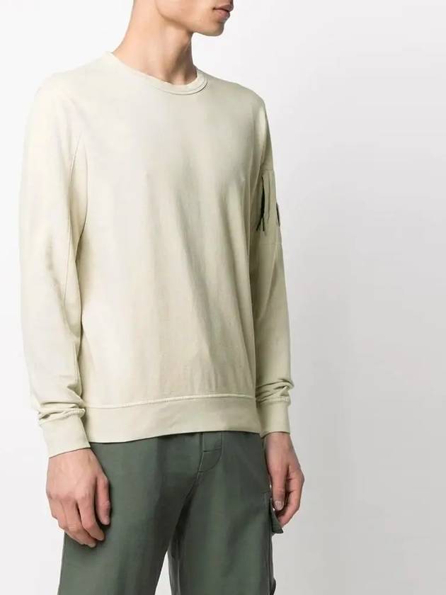 Men's Light Fleece Lens Wappen Sweatshirt Ivory - CP COMPANY - BALAAN 3