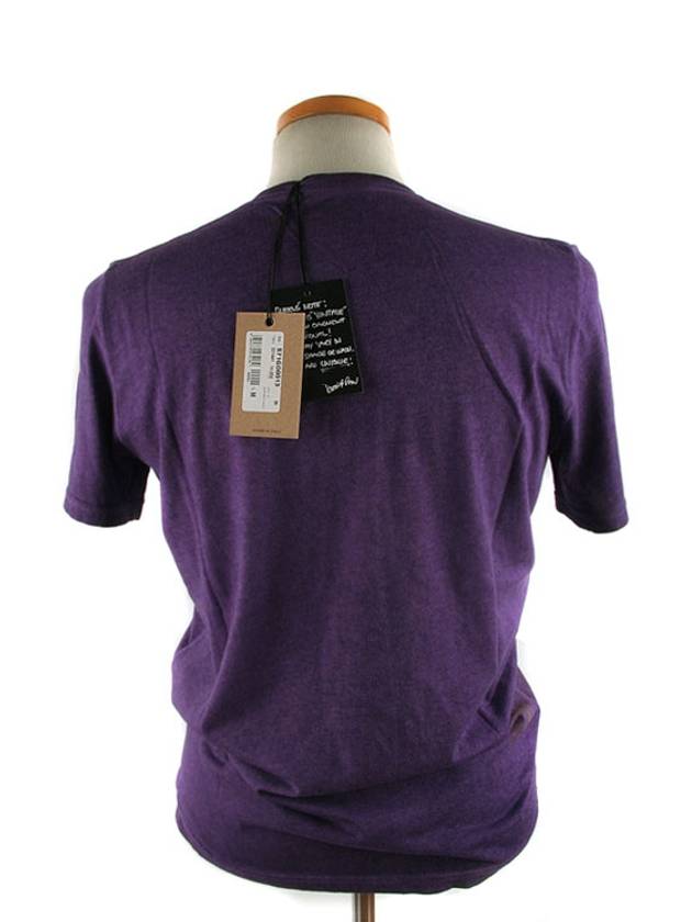 Vintage V-Neck Washed Short-Sleeved T-Shirt Purple - DSQUARED2 - BALAAN 4