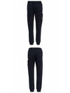 Waffen Patch Brushed Jogger Pants Navy - STONE ISLAND - BALAAN.