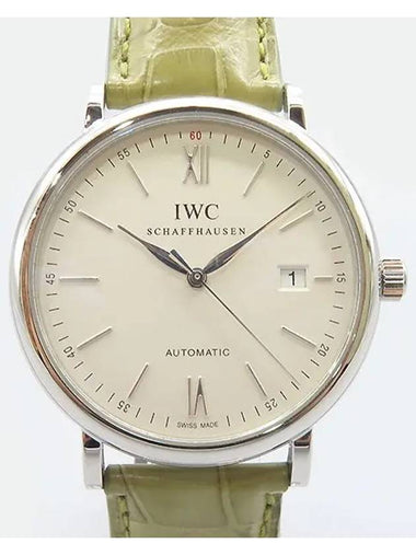 IW356501 PORTOFINO Steel Leather Band Automatic Men s Watch - IWC - BALAAN 1