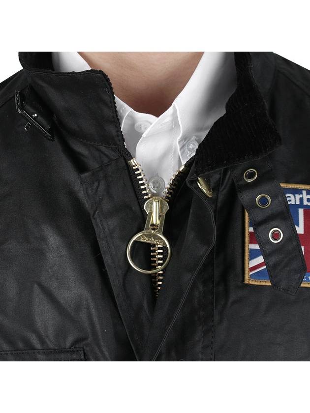 Men's International Union Jack Wax Jacket Black - BARBOUR - BALAAN 7