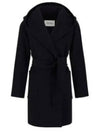 Rialto Collar Robe Single Coat Black - MAX MARA - BALAAN 2