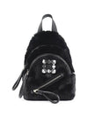 shearling backpack black - ROGER VIVIER - BALAAN 2