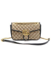 443497 GG logo matelass jacquard gold chain Marmont small shoulder bag - GUCCI - BALAAN 1