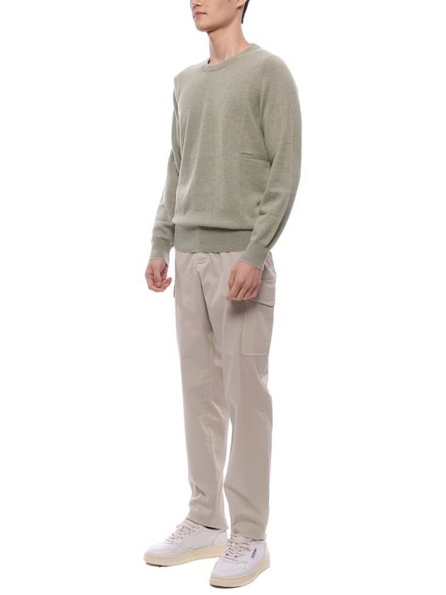 Crew Neck Cashmere Knit Top Olive Green - BRUNELLO CUCINELLI - BALAAN 5