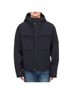 Men's Shell R Lens Wappen Hooded Jacket Navy - CP COMPANY - BALAAN 2