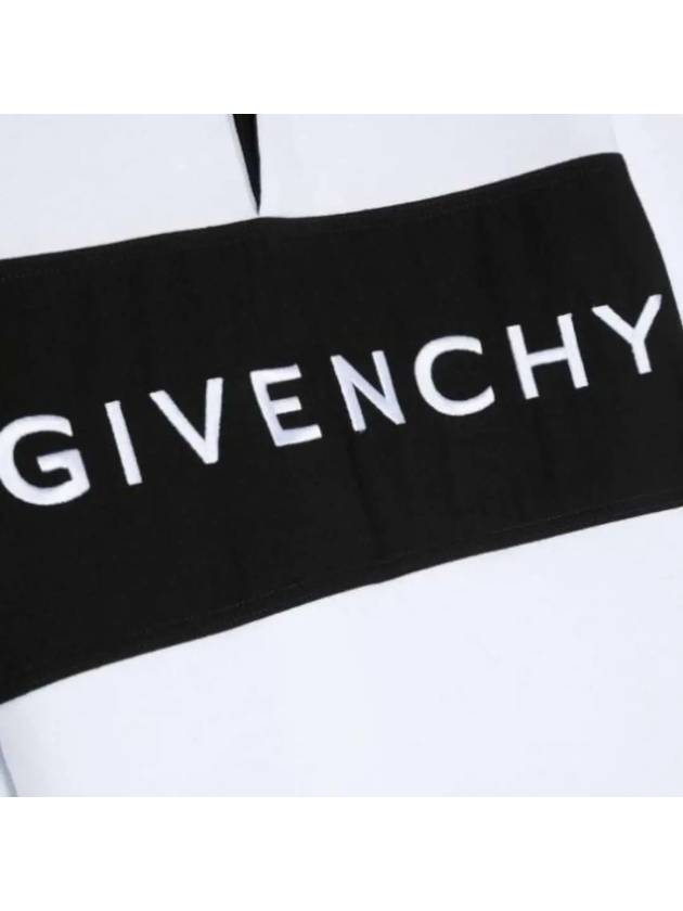 Kids embroidered logo long sleeve collar t shirt white H25420 - GIVENCHY - BALAAN 3