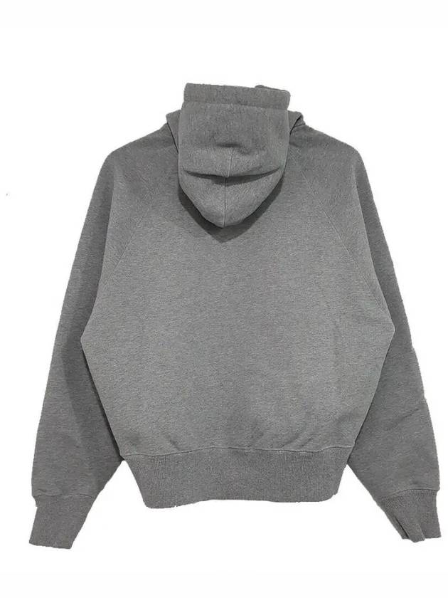 Small Heart Logo Hoodie Grey - AMI - BALAAN 4