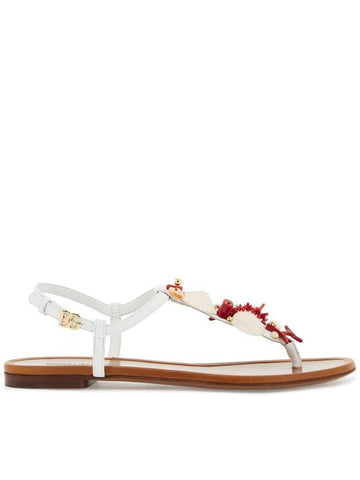 "nappa flip-flops with coral - DOLCE&GABBANA - BALAAN 1