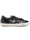 Superstar Glitter Tab Leather Low Top Sneakers Black - GOLDEN GOOSE - BALAAN 2