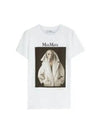 Print Cotton Short Sleeve T-Shirt White - MAX MARA - BALAAN 2