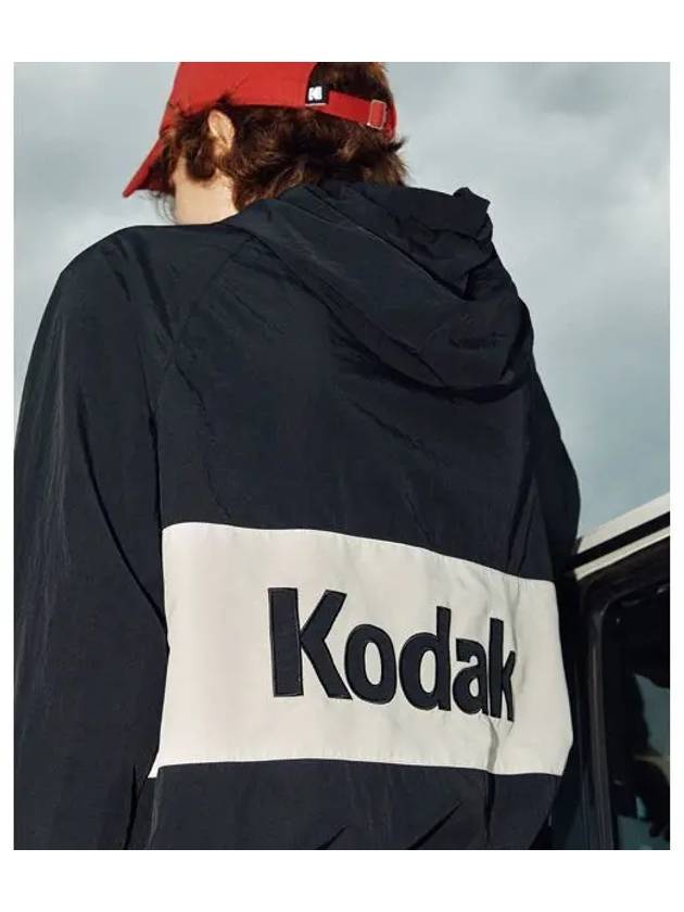 KODAK color block logo hooded anorak jacket BLACK - KODO - BALAAN 1