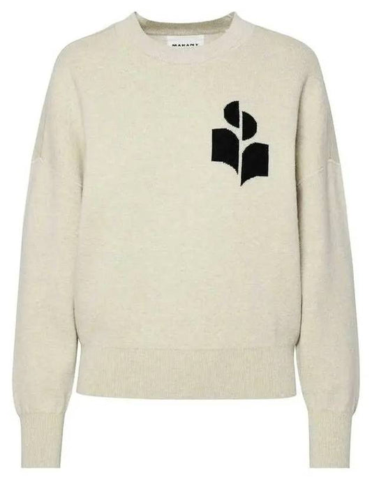 Logo Intarsia Crewneck Sweater Ecru - ISABEL MARANT - BALAAN 2