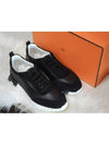 Bouncing Leather Low Top Sneakers Noir - HERMES - BALAAN 4