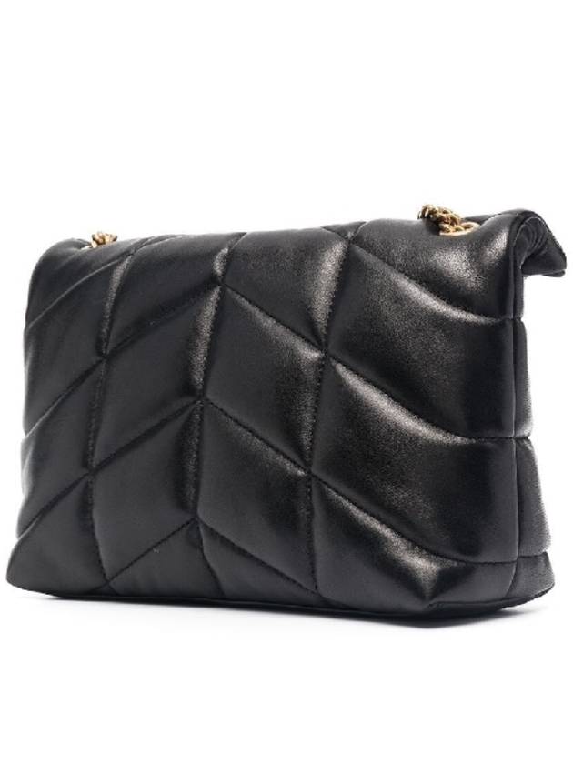 Toy Puffer Quilting Lambskin Shoulder Bag Black - SAINT LAURENT - BALAAN 4