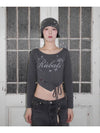 Sunrise Wide Neck Strap Crop Tshirt_CHARCOAL Women's Long Sleeve TShirt - RUBATI - BALAAN 3