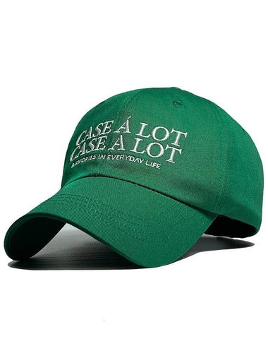 Slogan Logo Ball Cap Green - CASEALOT - BALAAN 1