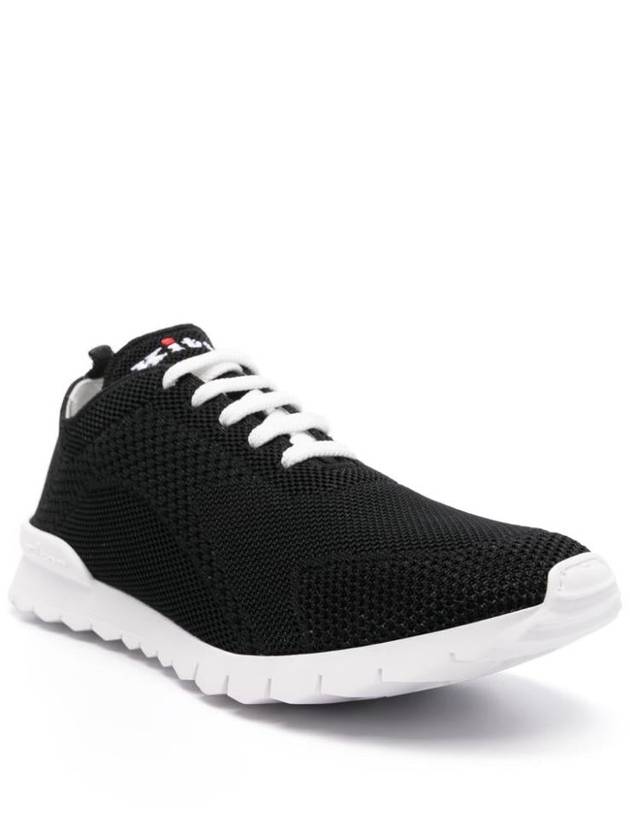 Fit Knit Low Top Sneakers Black - KITON - BALAAN 3