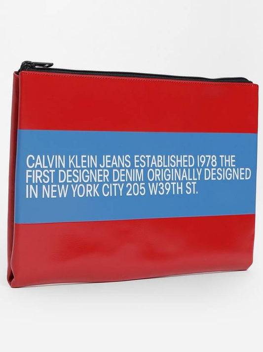 established 1978 red leather clutch - CALVIN KLEIN - BALAAN 2