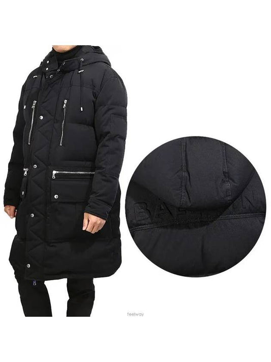 Back Logo Button Down Jacket Black - BALMAIN - BALAAN 2