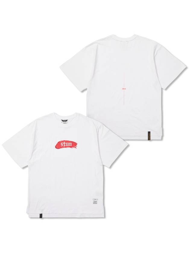 STGM Paint Oversized Short Sleeves T Shirts White - STIGMA - BALAAN 1