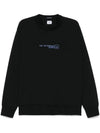 Stretch Fleece Crew Neck Sweatshirt Black - CP COMPANY - BALAAN 1