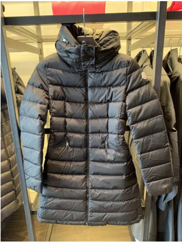 Flammette Long Down Jacket Black - MONCLER - BALAAN 3