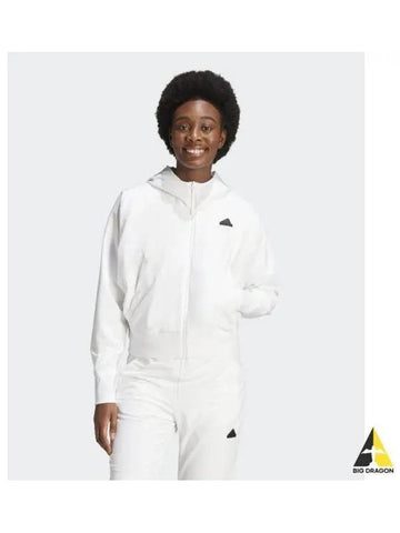 adidas Z N E Hood Zip Up W White IN9483 - ADIDAS - BALAAN 1