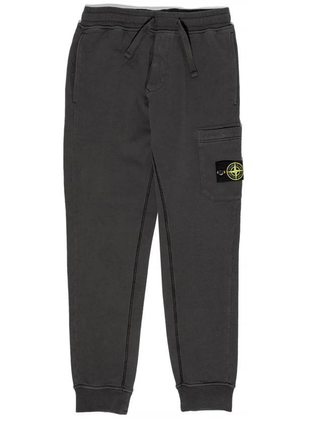 Pocket Wappen Patch Jogger Pants Charcoal - STONE ISLAND - BALAAN.