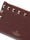 Rockstud Leather Zipper Card Case Card Wallet SW2P0605BOL - VALENTINO - BALAAN 6