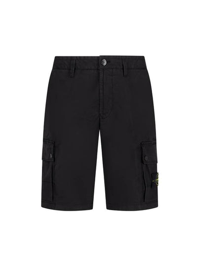 Wappen Cargo Bermuda Shorts Black - STONE ISLAND - BALAAN 2