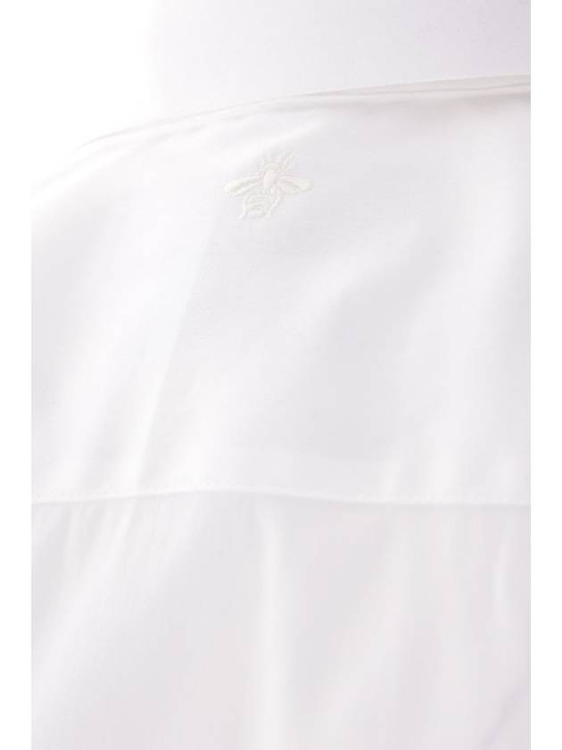 Stretch Cotton Poplin Long Sleeve Shirt White - GUCCI - BALAAN 4