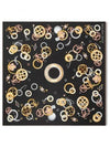 Vivienne And Beyond 90 Square Silk Scarf Black - LOUIS VUITTON - BALAAN 2