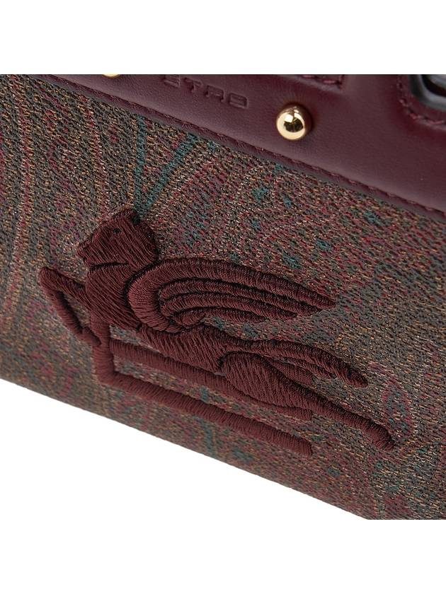 Logo Embroidery Paisley Print Card Wallet Brown - ETRO - BALAAN 7