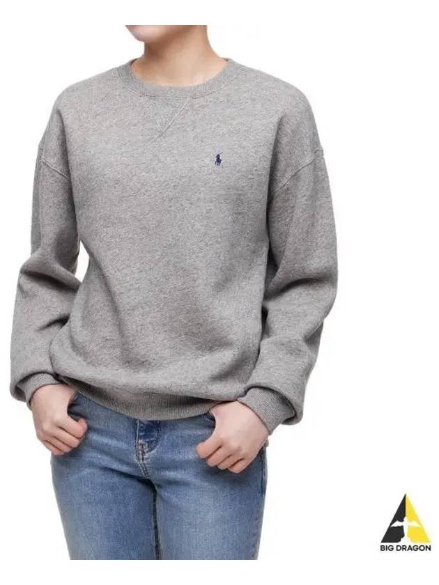 W Fleece Pullover Gray - POLO RALPH LAUREN - BALAAN 1