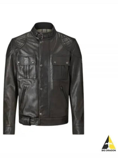 Brooklands Motorcycle Leather Jacket 105376 ATBLK - BELSTAFF - BALAAN 1