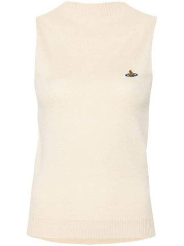 ORB Logo Sleeveless Off White - VIVIENNE WESTWOOD - BALAAN 1