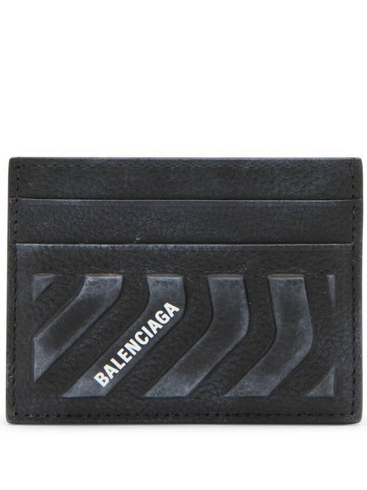 Car Dirty Effect Card Wallet Black - BALENCIAGA - BALAAN 1