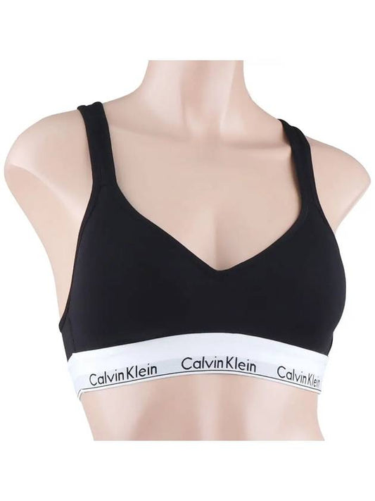 Underwear Women's Bralette CK Cotton Sports Bra QF1654 Black - CALVIN KLEIN - BALAAN 1