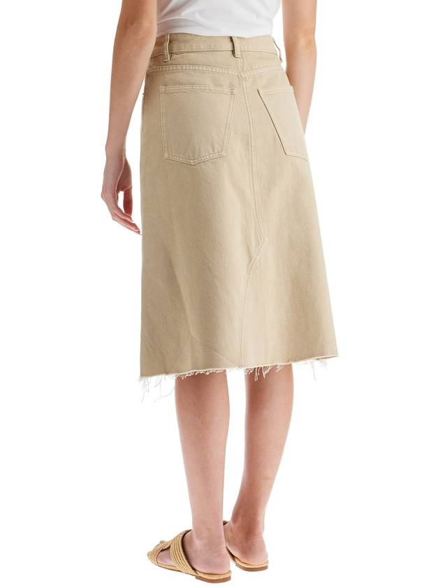 denim trapeze skirt with - TORY BURCH - BALAAN 3