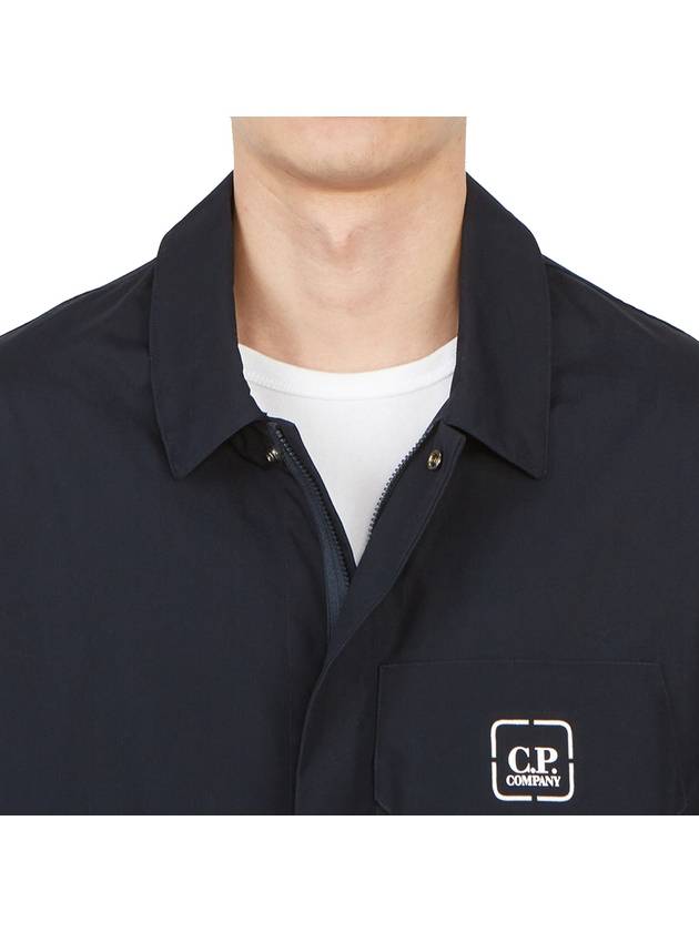 Metropolis Logo Shirt Jacket Navy - CP COMPANY - BALAAN 9