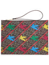 Paisley Pegasus Strap Clutch Bag Brown Blue Yellow - ETRO - BALAAN 2