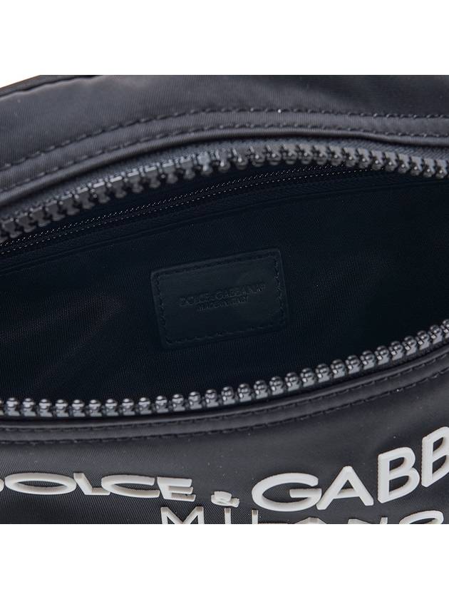 logo print nylon belt bag black - DOLCE&GABBANA - BALAAN.