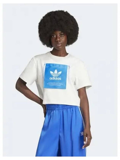 Kseniaschnaider Short Sleeve T-Shirt White Blue - ADIDAS - BALAAN 2